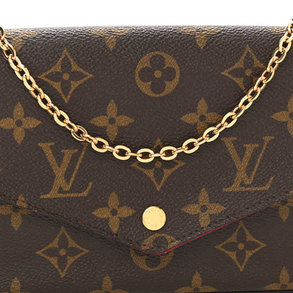 Louis Vuitton Monogram Pochette Felicie Chain Wallet Fuchsia 8 of 10