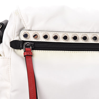 Prada Nylon New Vela Studded Messenger White Fuoco 11 of 12