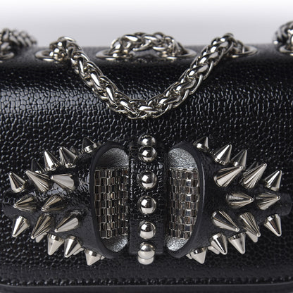 Christian Louboutin Jurassic Calfskin Spikes Sweety Charity NV Crossbody Bag Black Silver 9 of 10