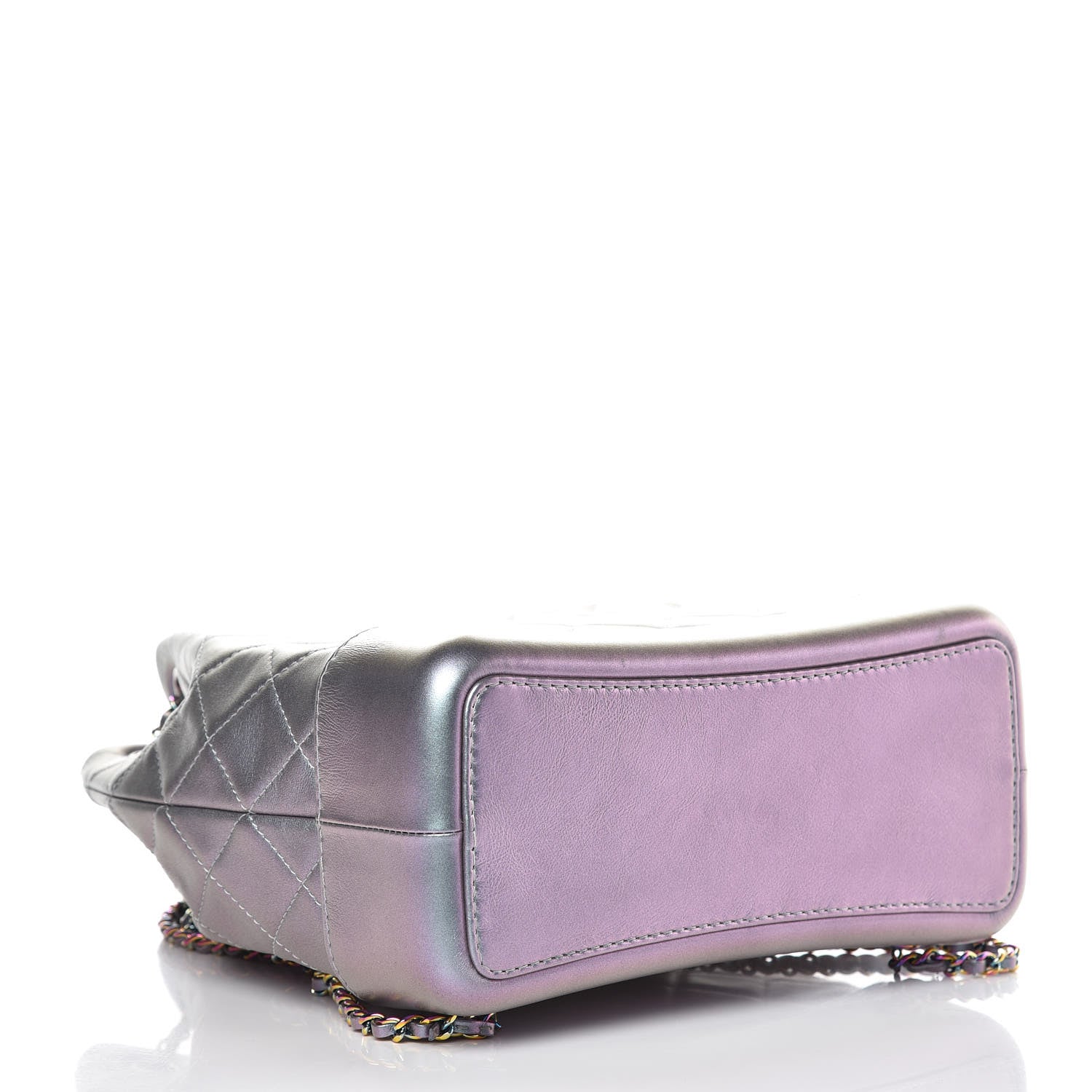 Chanel Iridescent Lambskin Calfskin Quilted Gabrielle Backpack Light Purple 4 of 8