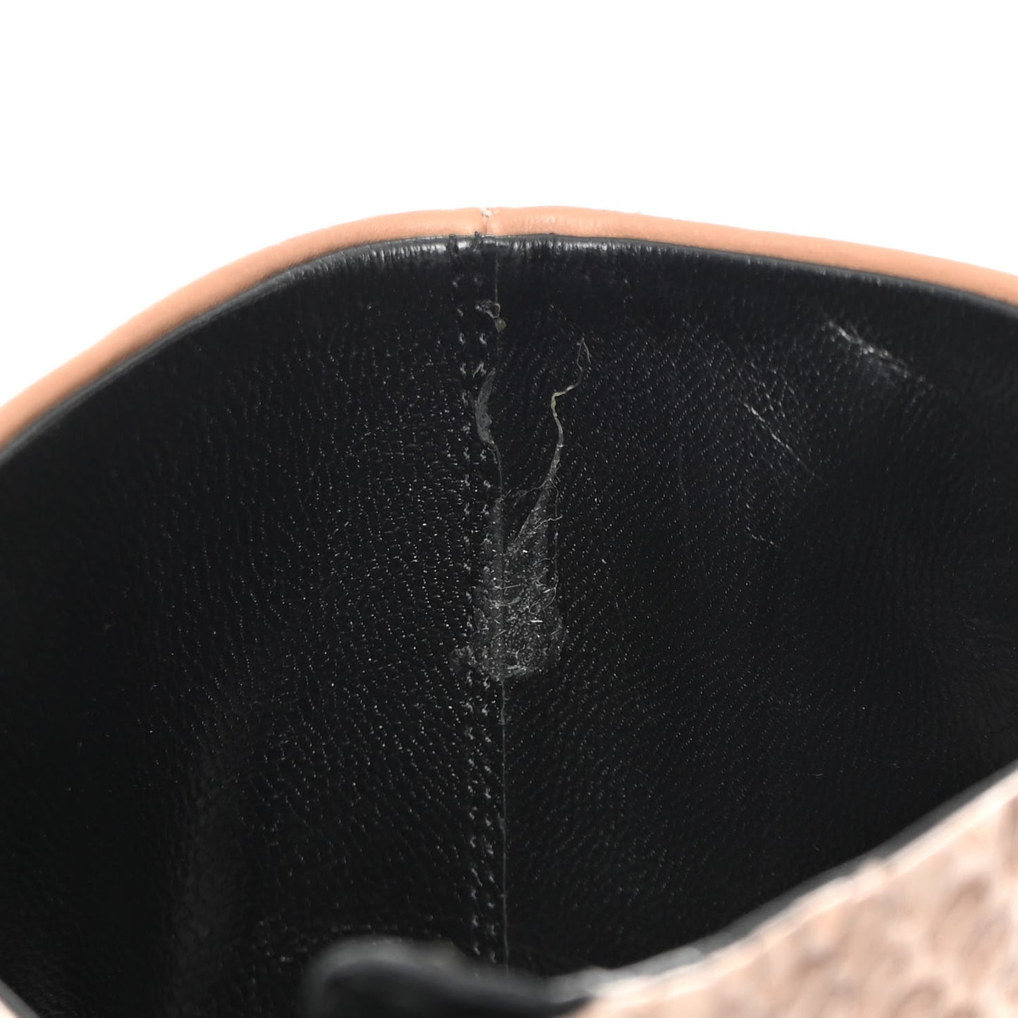 Acquarello Lux Snakeskin Twiggy Calfskin Lillian Horsebit Boot 36.5 Taffy Camelia