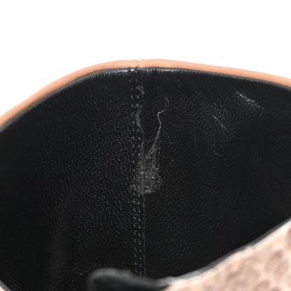 Gucci Acquarello Lux Snakeskin Twiggy Calfskin Lillian Horsebit Boot 36.5 Taffy Camelia 12 of 13