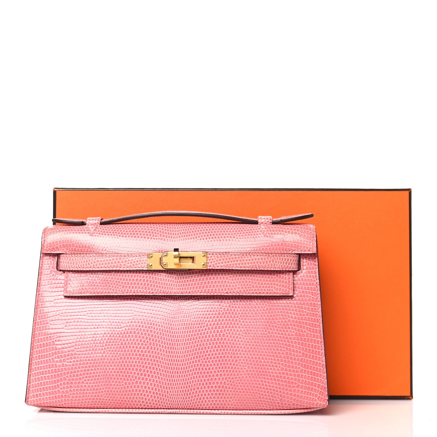 Lizard Kelly Pochette Clutch 5P Pink