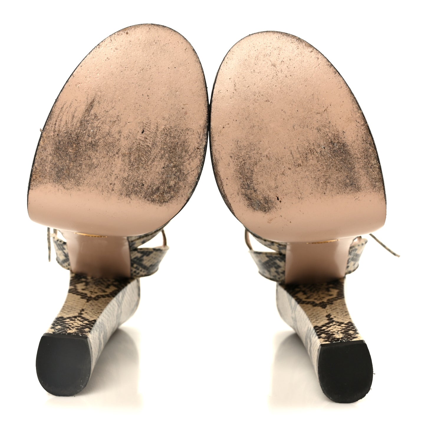 Calfskin Python Print Keyla Platform Slingback Sandals 37.5 Beige Avana