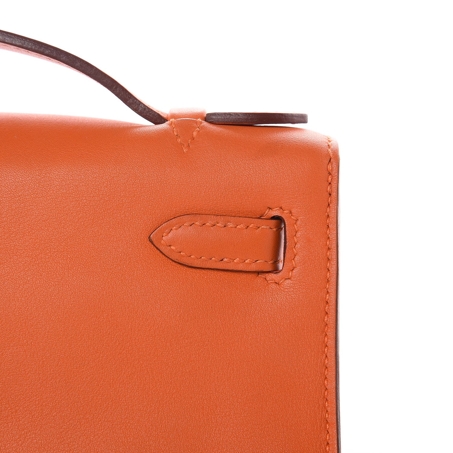 Hermes Swift Kelly Pochette Clutch Orange 12 of 23