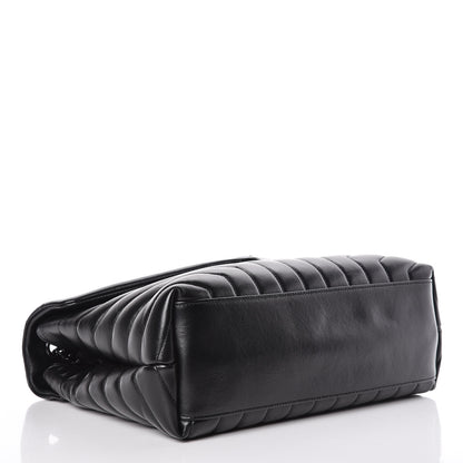 Saint Laurent Calfskin Y Quilted Monogram Medium Loulou Chain Satchel Black 4 of 11