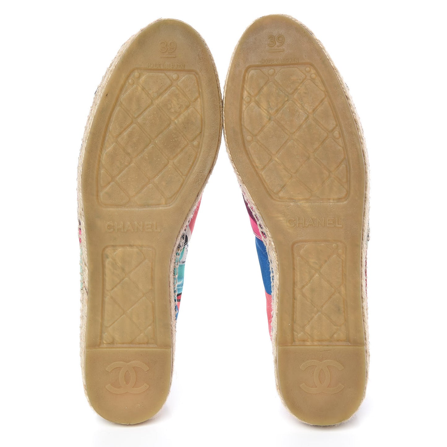 Patent Fabric CC Espadrilles 39 Multicolor Black