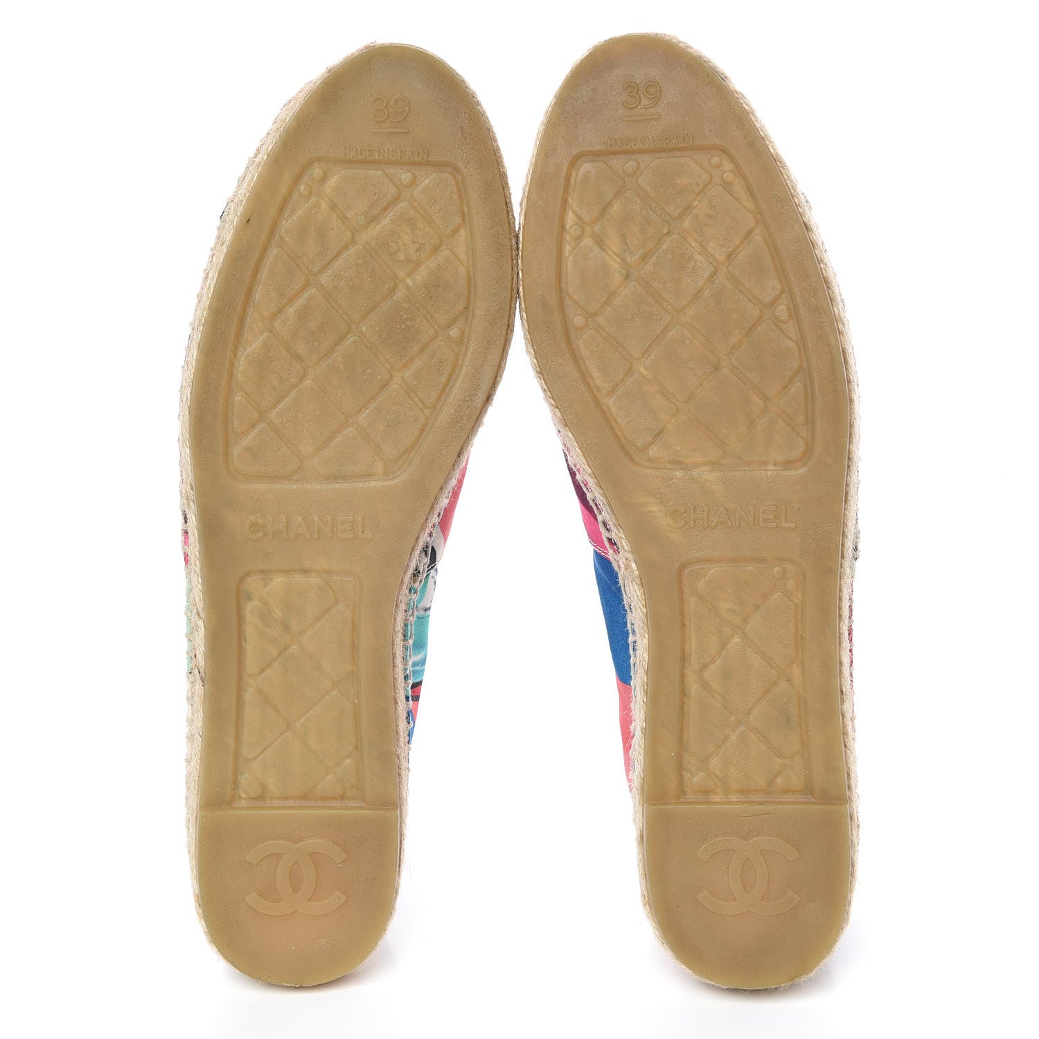 Chanel Patent Fabric CC Espadrilles 39 Multicolor Black 5 of 10