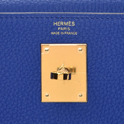 Hermes Togo Kelly Retourne 28 Bleu Electrique 17 of 32