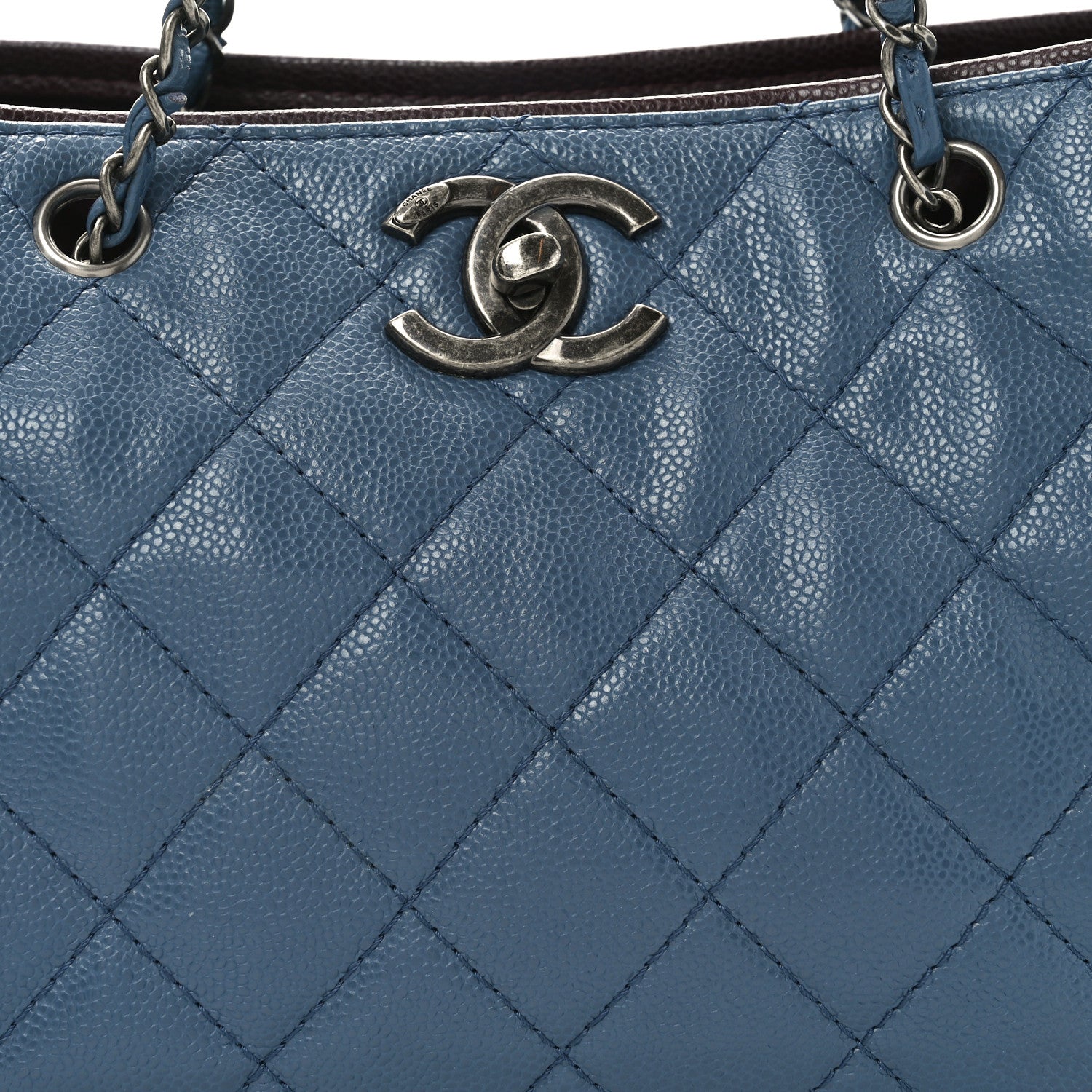 Chanel Caviar Medium Be Caviar Tote Blue 8 of 10