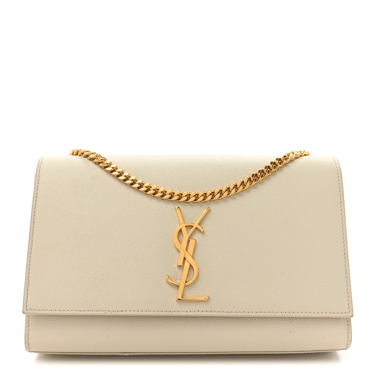 Grain De Poudre Medium Classic Monogram Kate Satchel Crema Soft