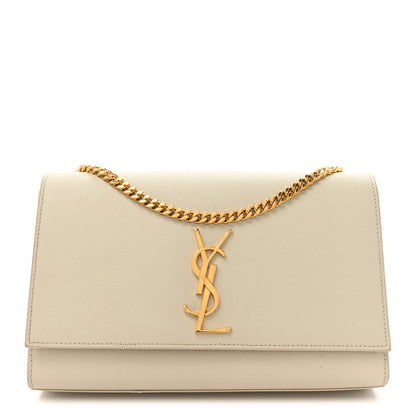 Saint Laurent Grain De Poudre Medium Classic Monogram Kate Satchel Crema Soft 1 of 18