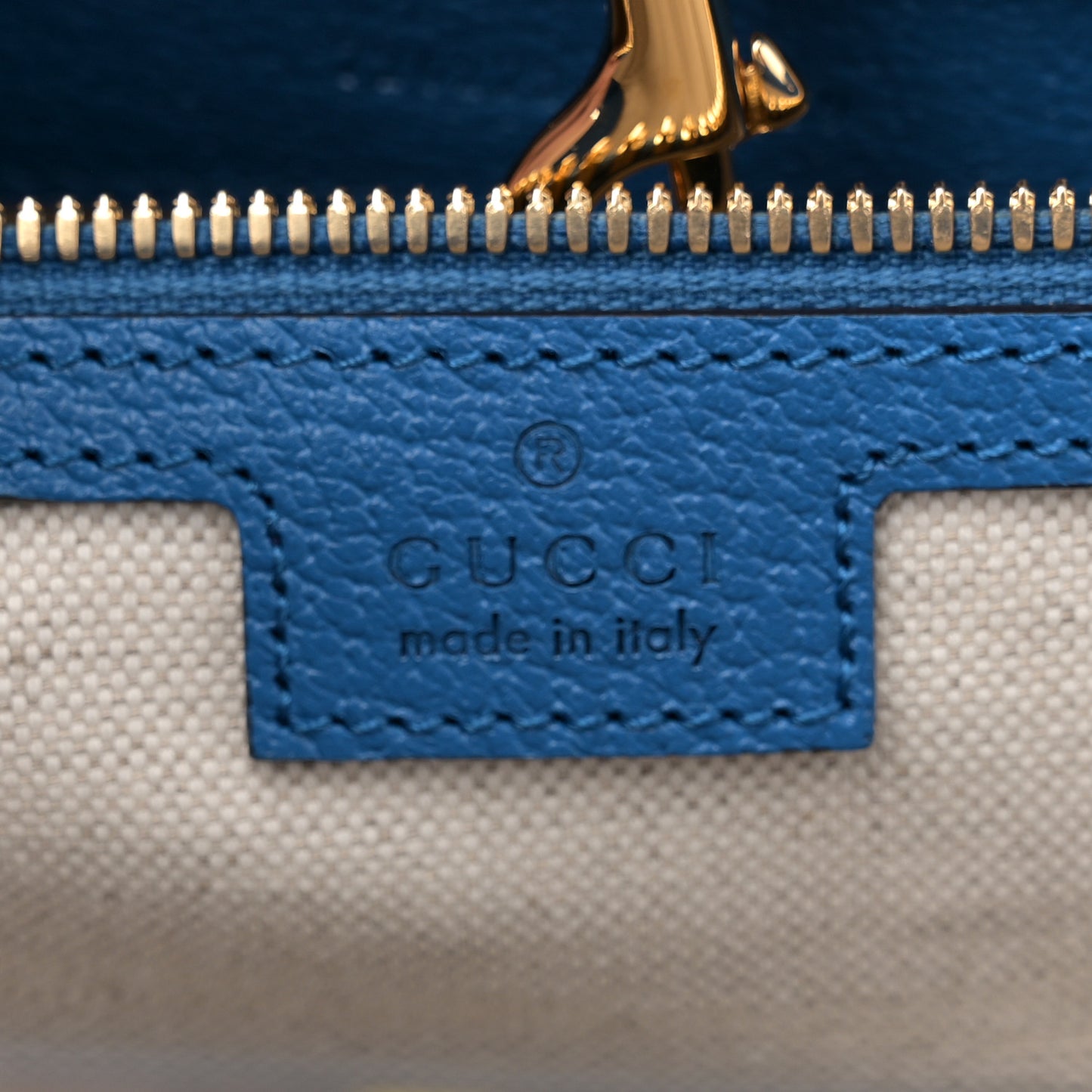 GG Supreme Monogram Mix Textured Dollar Calfskin Rhombus Inlay Large Tote Bag Beige Ebony Harvest Joy Blue