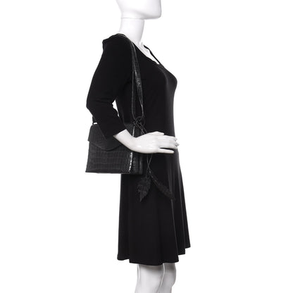 Nancy Gonzalez Crocodile Shoulder Bag Grey 2 of 15