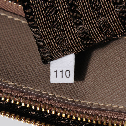 Prada Saffiano Lux Mini Double Zip Tote Argilla 10 of 10