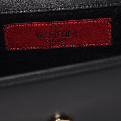 Valentino Garavani Vitello Mini Rockstud Chain Flap Crossbody Bag Black 7 of 11