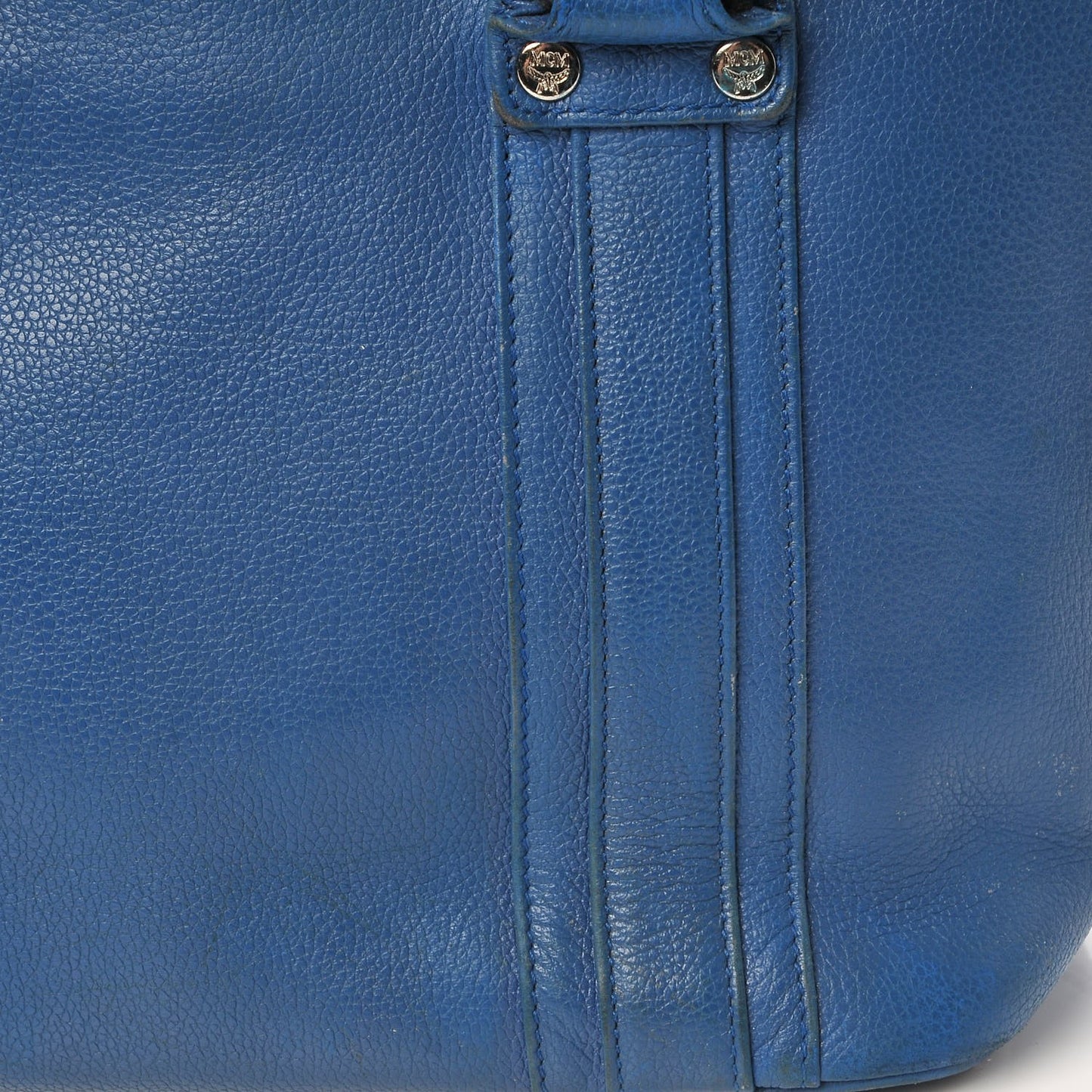 Calfskin Studded Tote Bag Blue