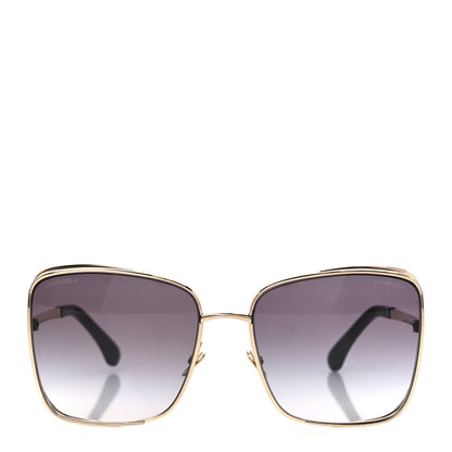 Chanel Metal Logo Square Sunglasses 71541 Gold 2 of 8