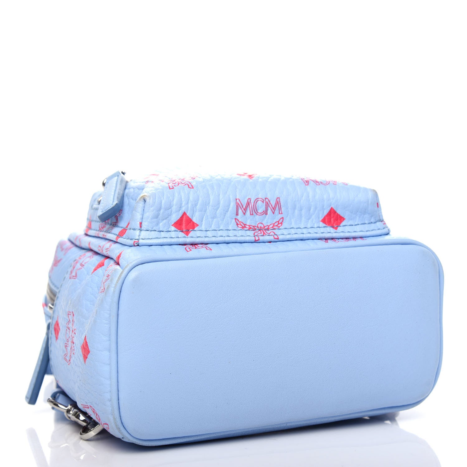 MCM Visetos X-Mini Stark Bebe Boo Backpack Blue Bell 3 of 10