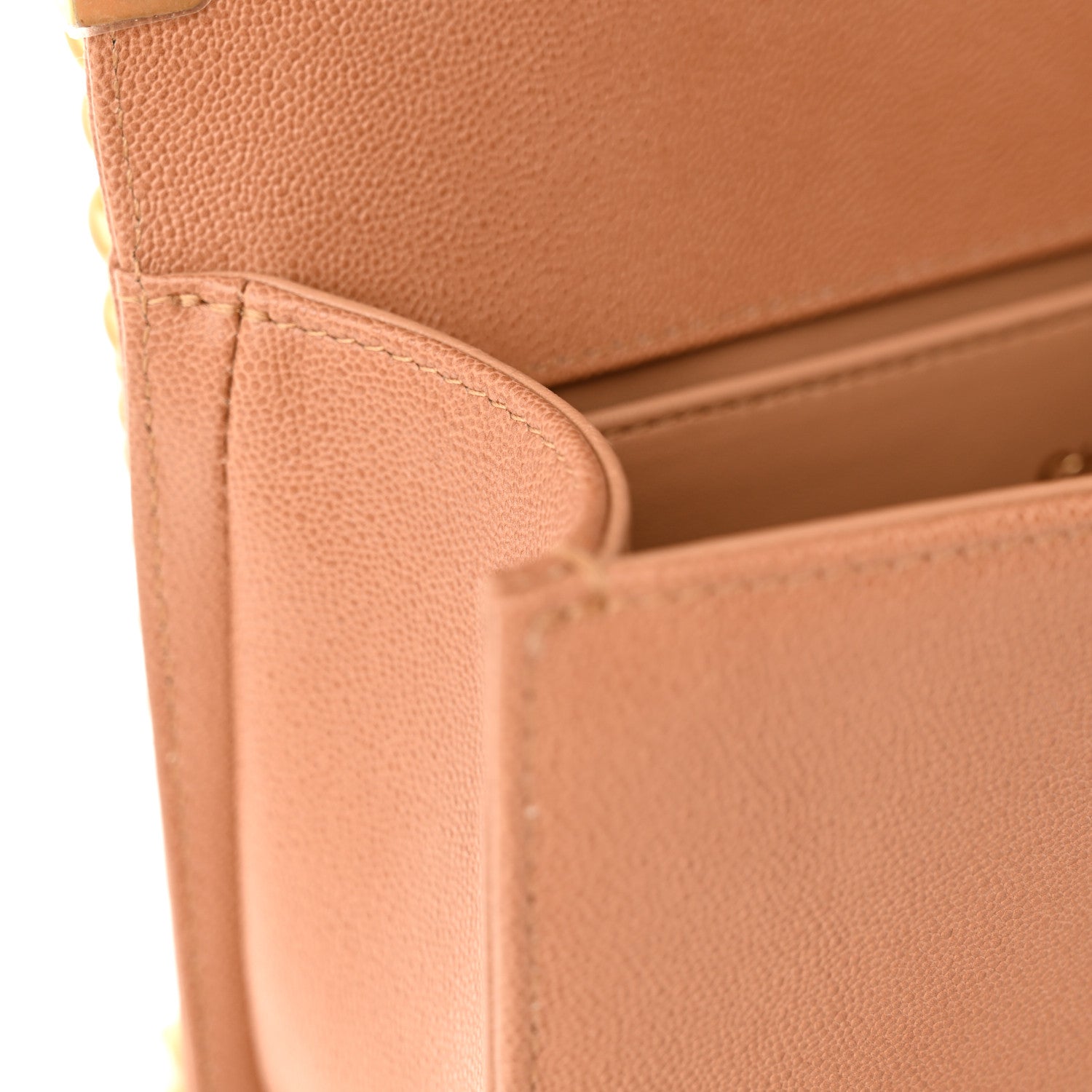 Chanel Caviar Quilted Chain Around Medium Boy Flap Beige 12 of 14