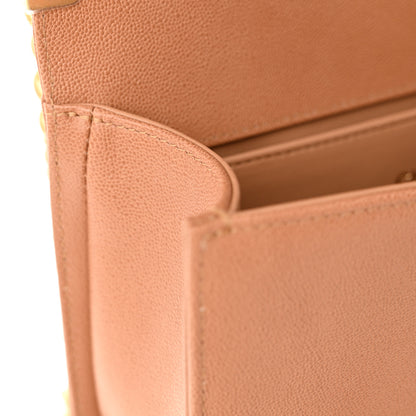 Chanel Caviar Quilted Chain Around Medium Boy Flap Beige 12 of 14