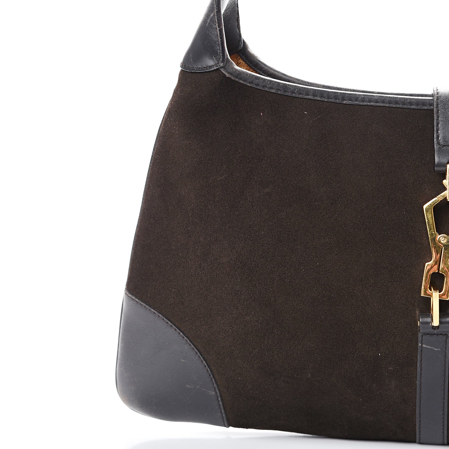 Suede Small Jackie O Hobo Dark Brown