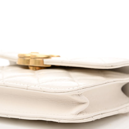 Chanel Calfskin Quilted Perfect Fit Coin Purse With Chain White 11 of 11