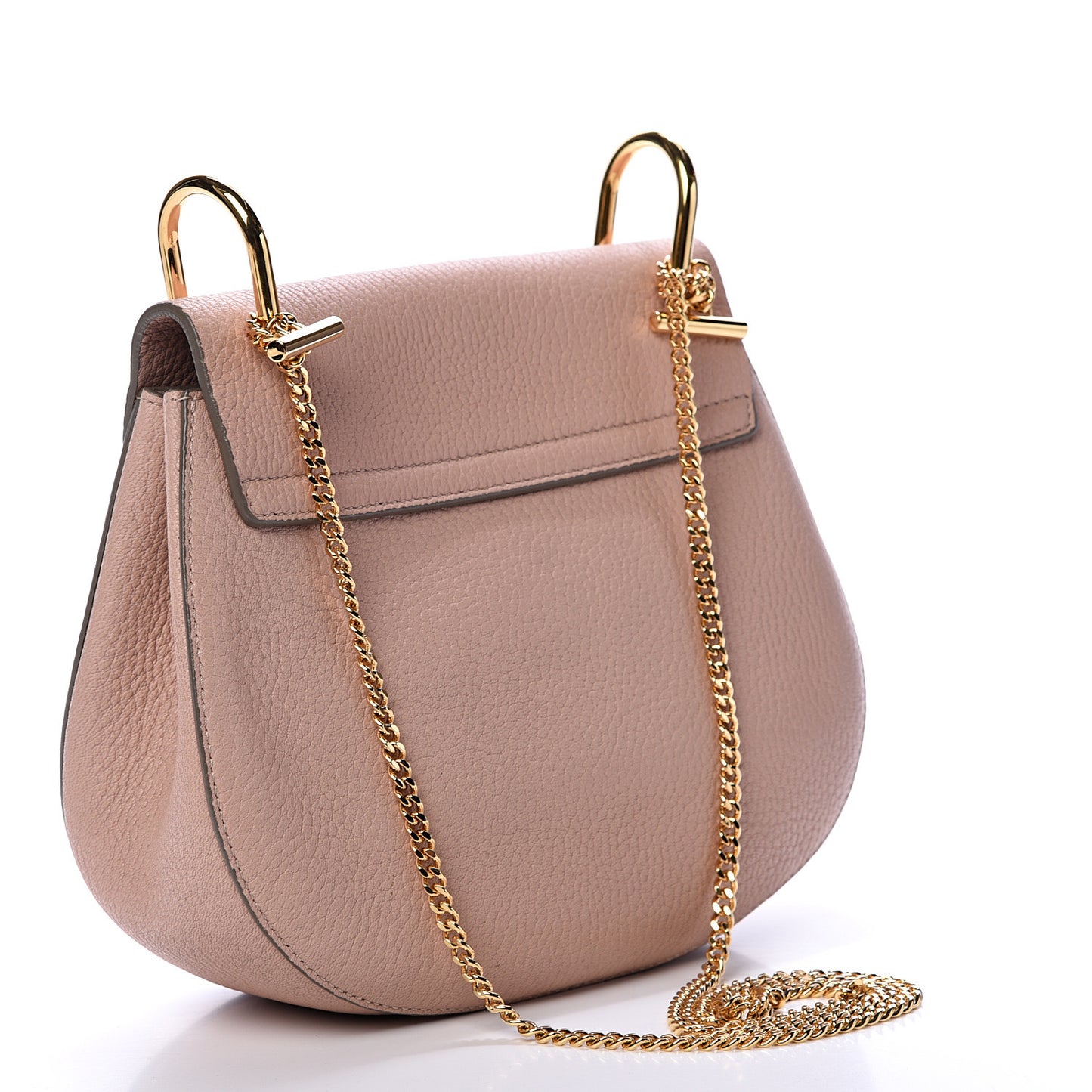 Grained Lambskin Drew Shoulder Bag Cement Pink