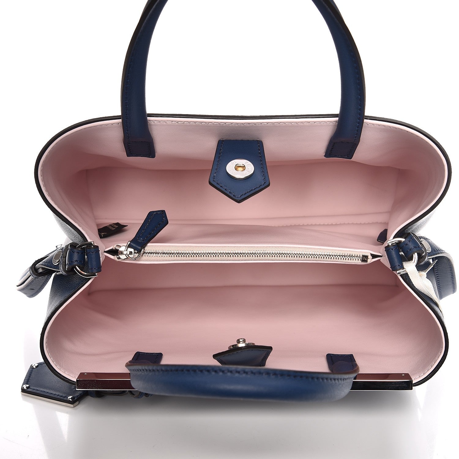 Fendi Vitello Dolce Century Petite 2Jours Tote Blue Rosa Doll 5 of 8