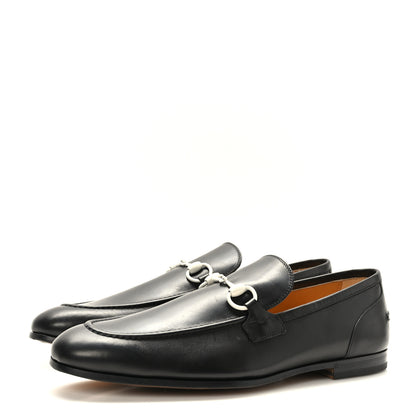 Gucci Betis Glamour Calfskin Horsebit Mens Jordaan Loafers 9 Black 4 of 9