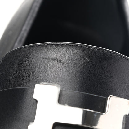 Hermes Calfskin Womens Faubourg Loafers 36.5 Black 10 of 11