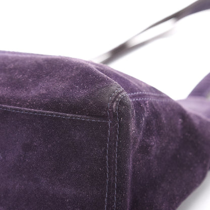 Chanel Suede CC Shoulder Bag Purple 12 of 19