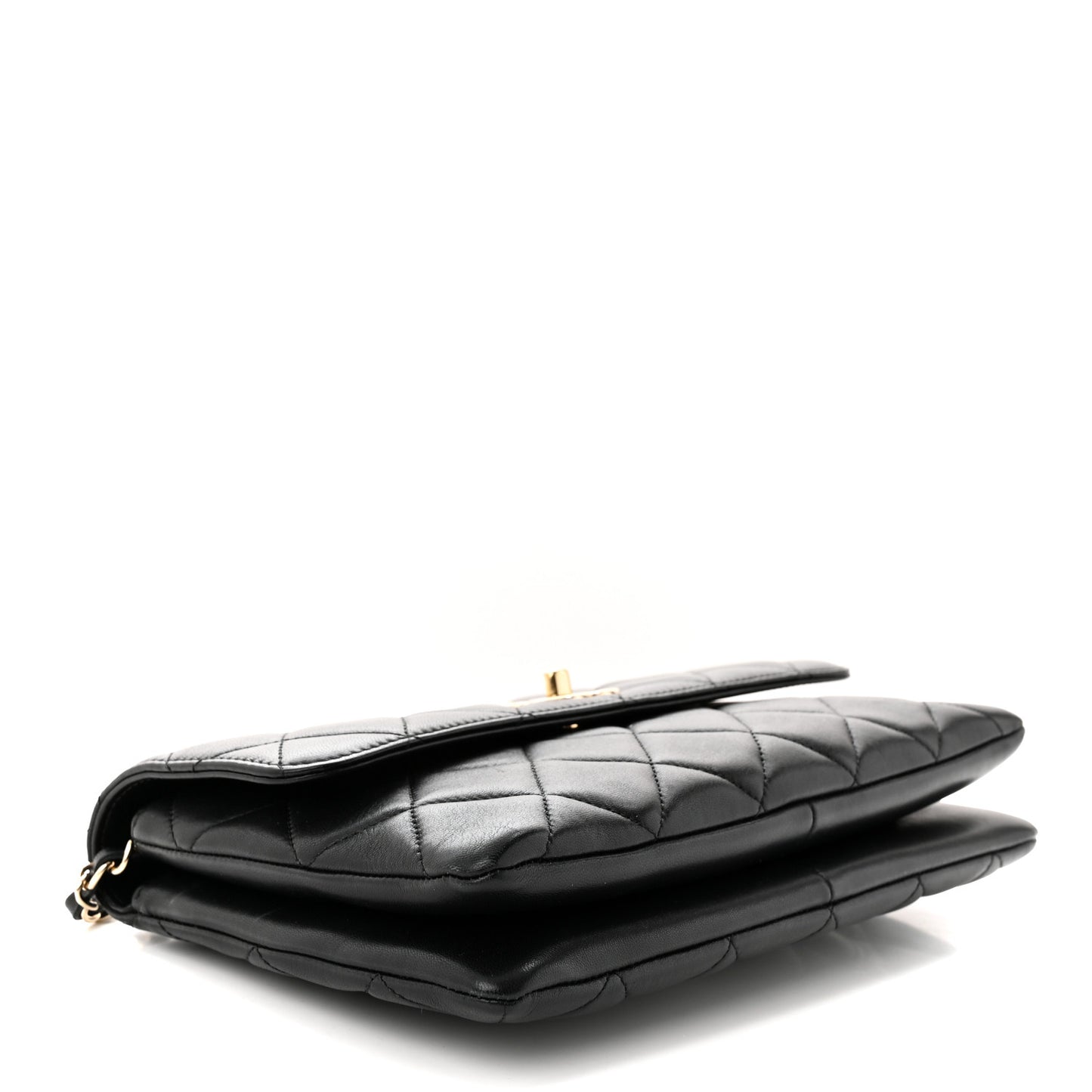 Lambskin Quilted Medium Trendy CC Flap Black