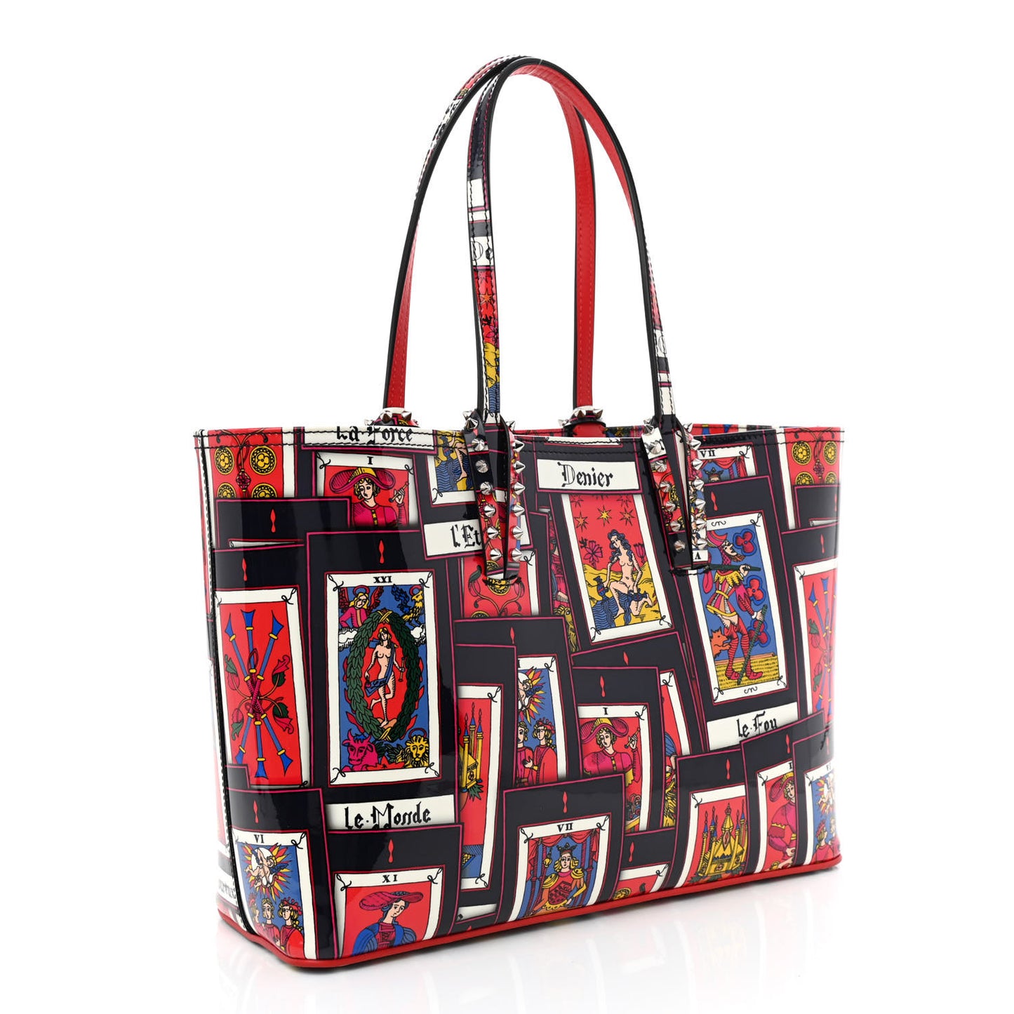 Patent Calfskin Small Tarot Cabata Tote Multicolor