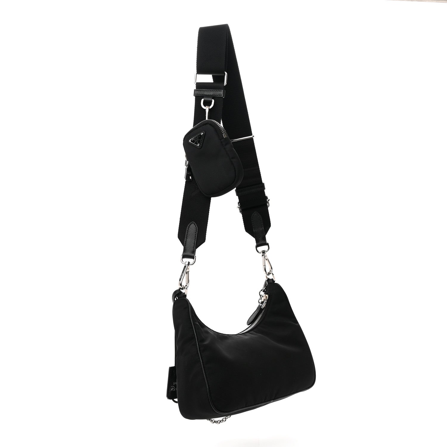 Prada Nylon Re-Edition 2005 Shoulder Bag Black 3 of 15