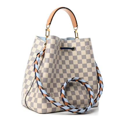 Louis Vuitton Damier Azur Braided Neonoe MM Blue 2 of 4
