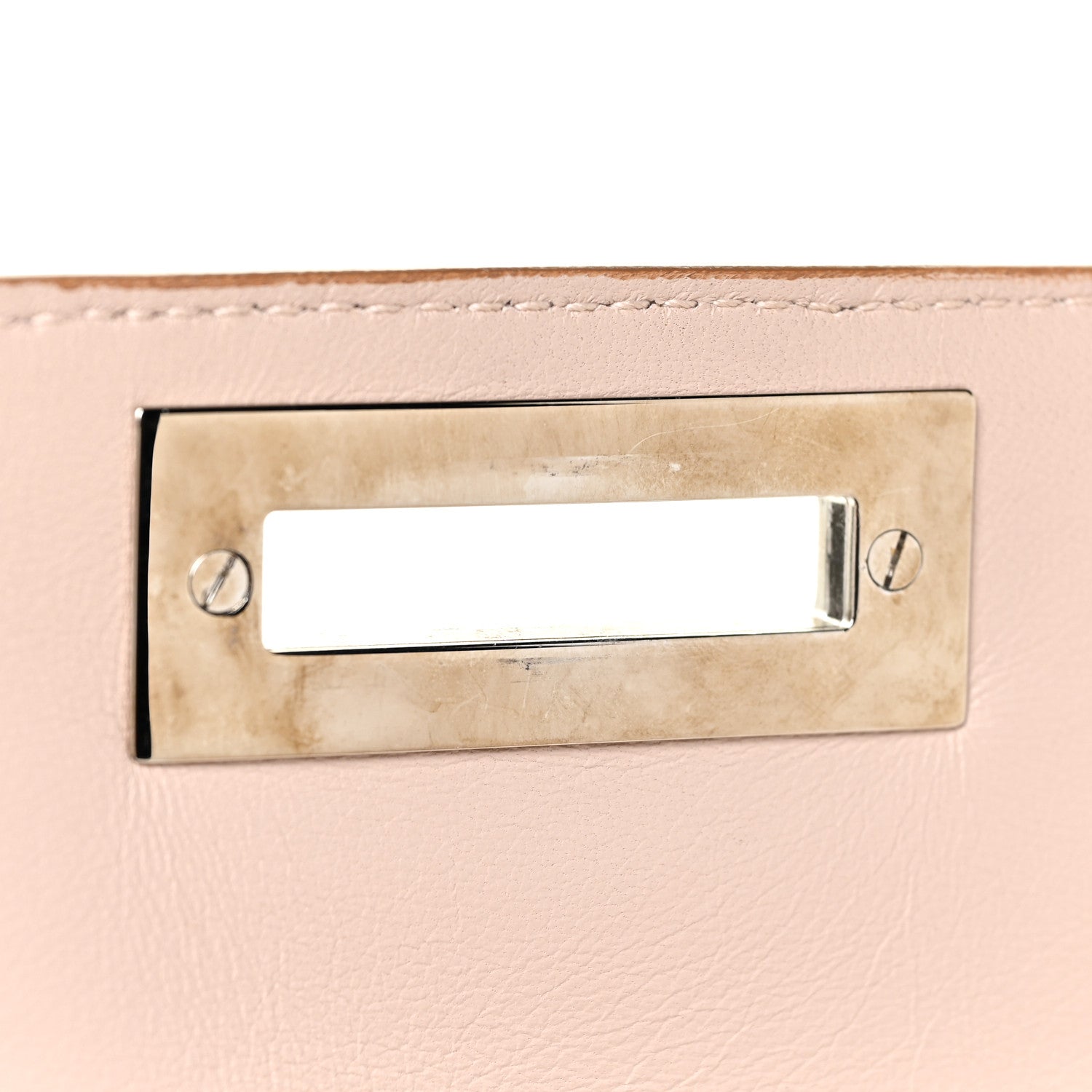 Salvatore Ferragamo Calfskin Medium Sofia Satchel Beige 10 of 13
