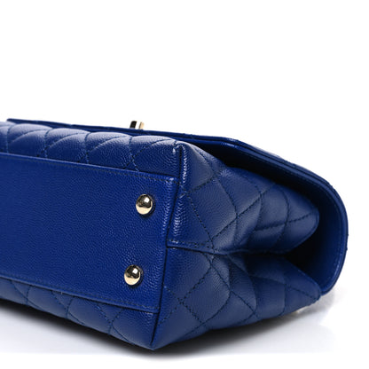 Chanel Caviar Quilted Mini Coco Handle Flap Blue 10 of 10