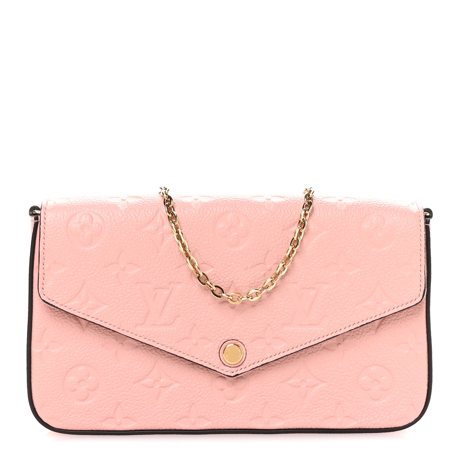 Louis Vuitton Empreinte Pochette Felicie Chain Wallet Rose Poudre 1 of 11