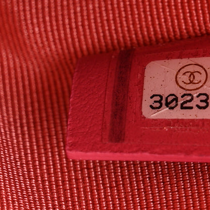 Chanel Tweed Large Chanel 19 Cosmetic Case Coral Pink 7 of 13