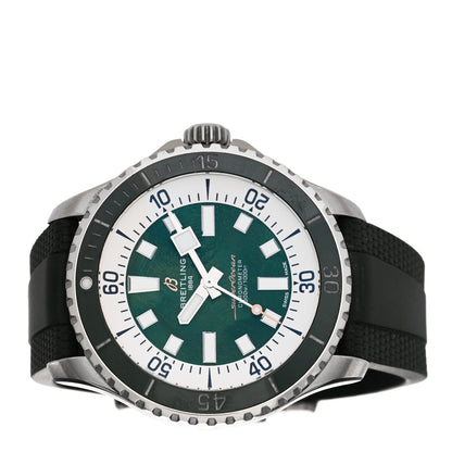 Breitling Stainless Steel Rubber 44mm SuperOcean Automatic Watch Green A17376A31L1A1 2 of 4
