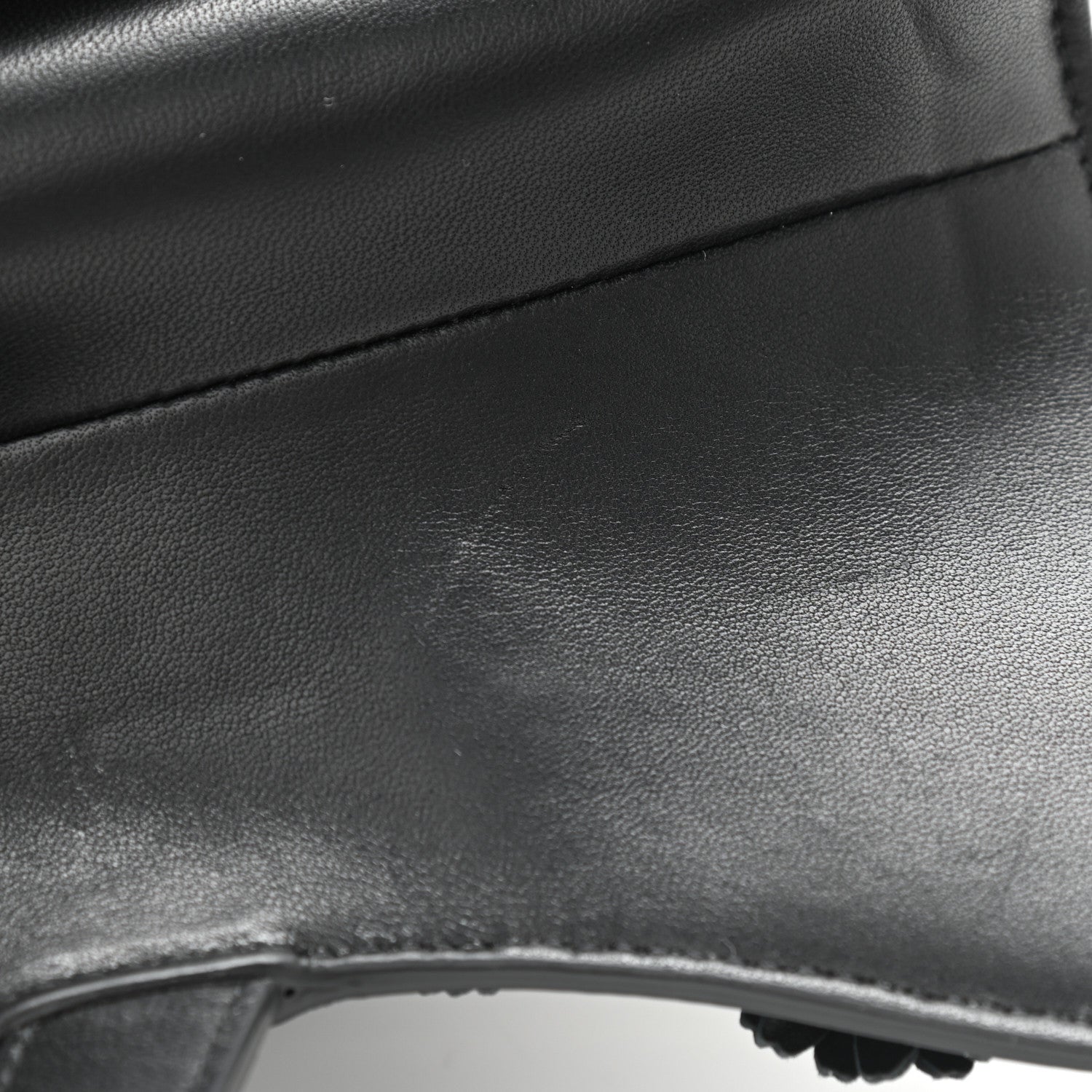 Christian Dior Lambskin Mini 3D Floral Saddle Bag Black 10 of 10