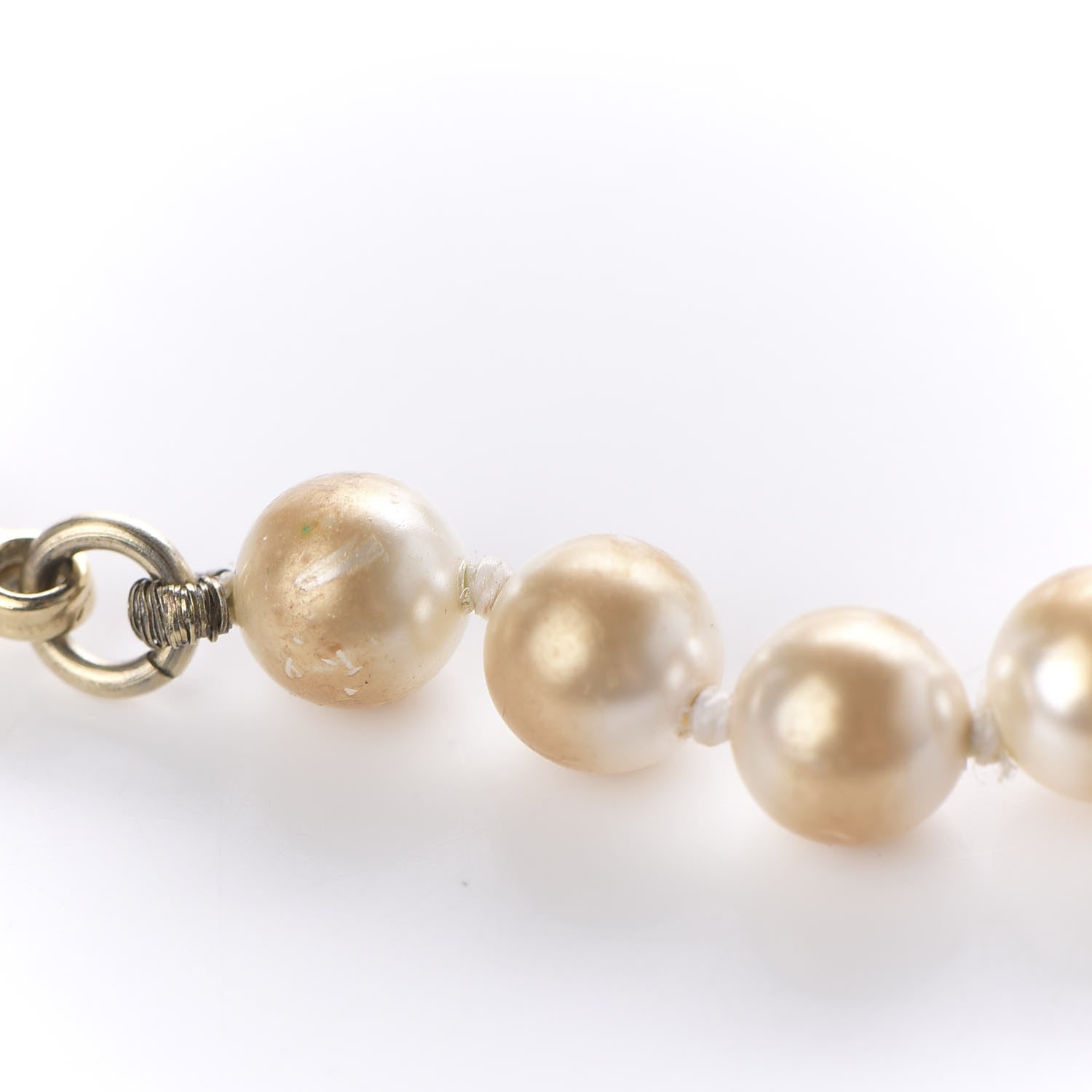 Chanel Crystal Pearl CC Bracelet Gold 6 of 7
