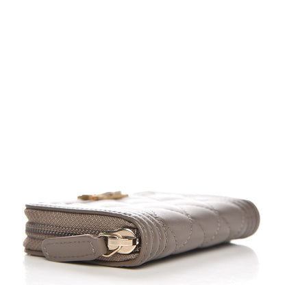Chanel Calfskin Quilted Boy Zip Around Coin Purse Wallet Khaki 4 of 16