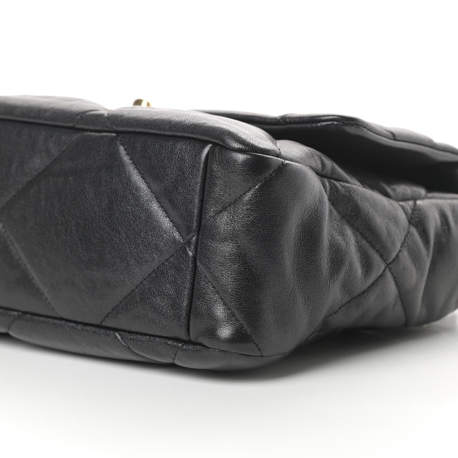 Chanel Goatskin Quilted Large Chanel 19 Flap Black 10 of 11