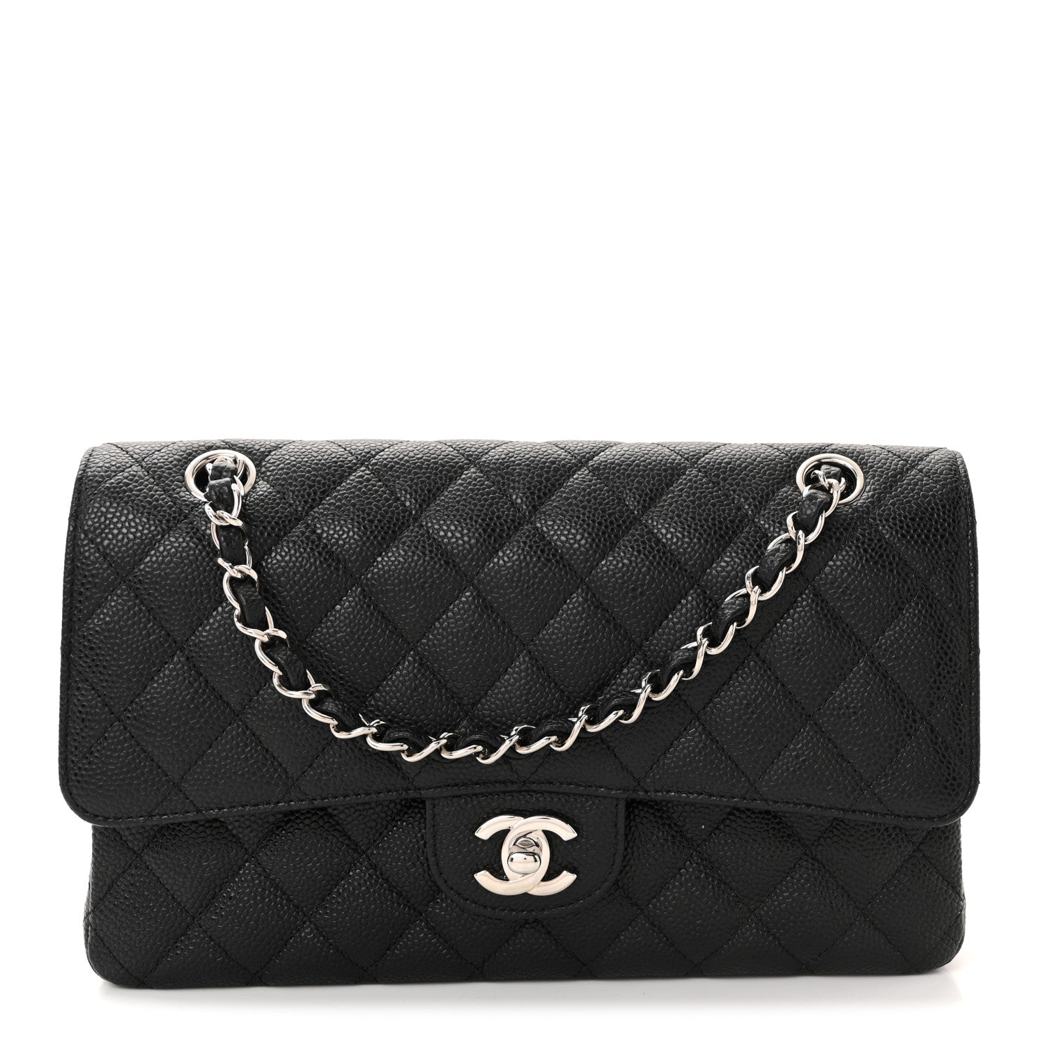 Chanel Caviar Quilted Medium Double Flap Black 1 of 11