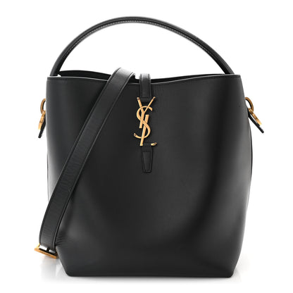 Saint Laurent Smooth Shiny Calfskin Monogram Le 37 Bucket Bag Black 1 of 10