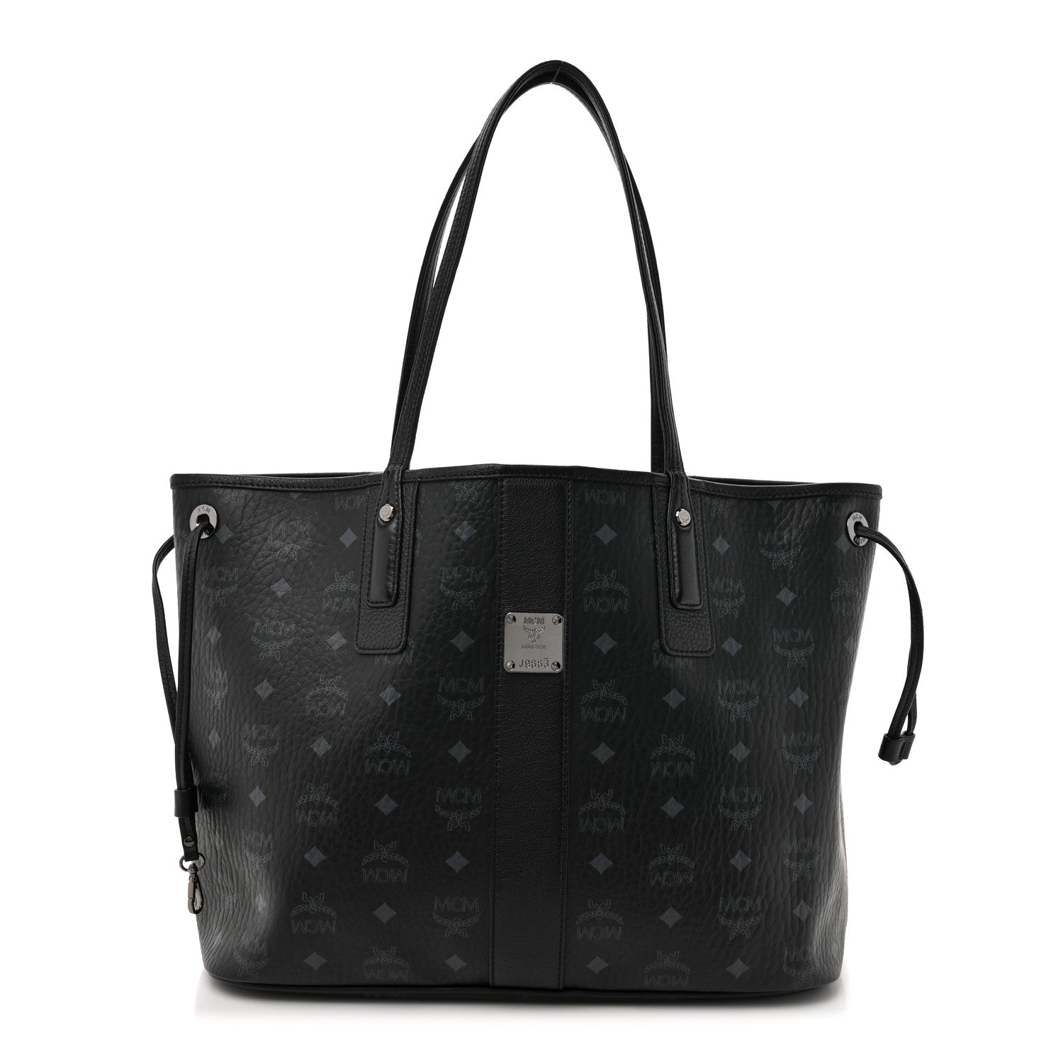 MCM Visetos Medium Liz Reversible Shopper Tote Black 1 of 18