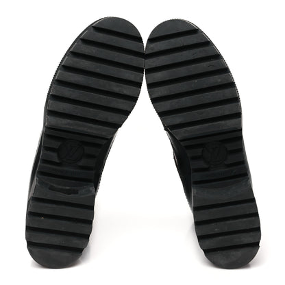 Louis Vuitton Suede Calfskin Monogram World Tour Platform Desert Boots 38 Black 6 of 8