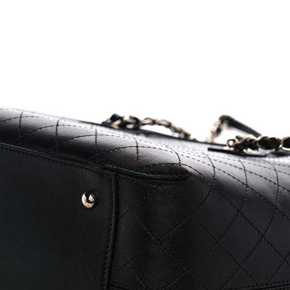 Chanel Calfskin Stitched Shopping Tote Black 9 of 10